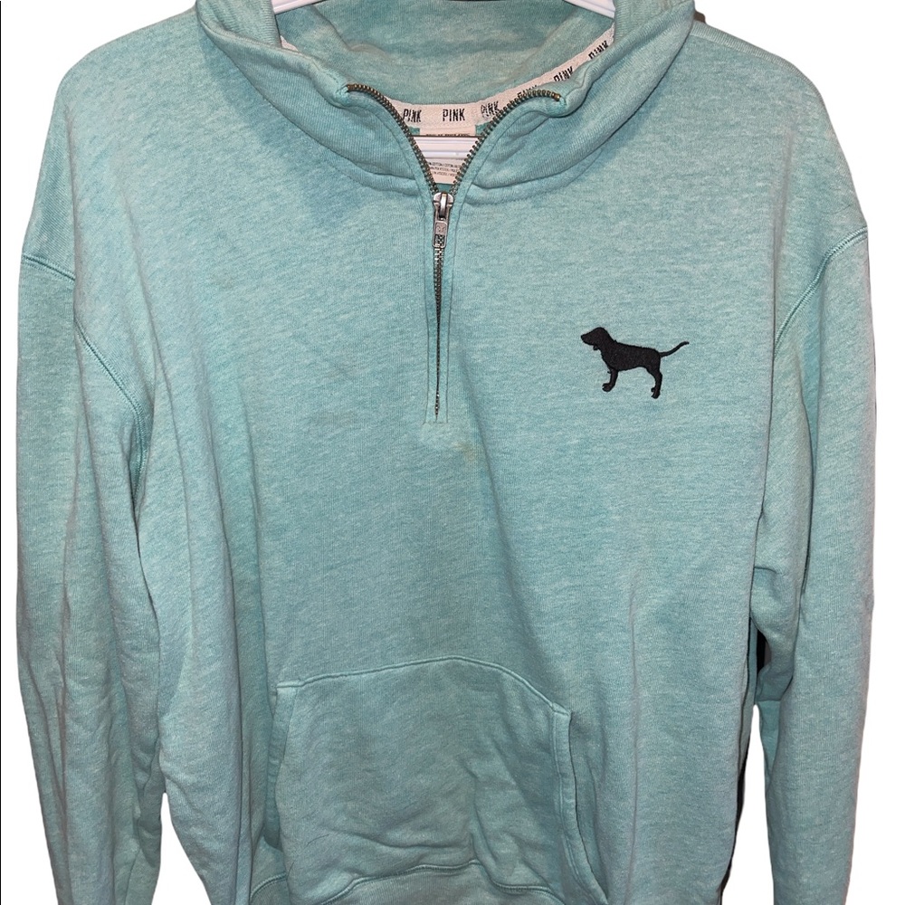 Pink Quarter Zip. Color Blue, size Medium.